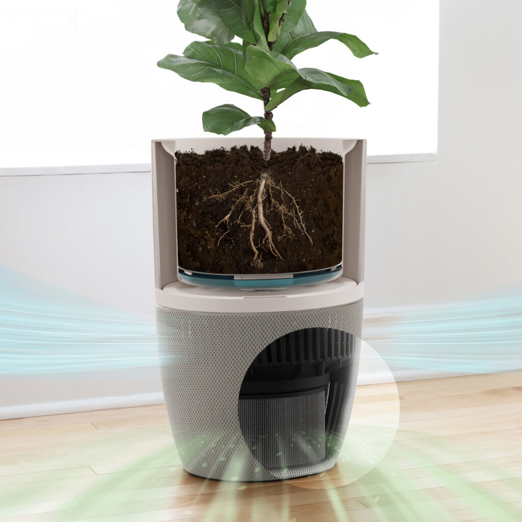 Luchtreiniger luchtstroom bloom plantenbak HEPA filter