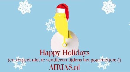 Happy holidays! En vergeet niet te ventileren en de luchtreiniger aan te zetten tijdens het gourmetten of een avondje bij de haard :-). Airias.nl

#fijnedagen #kerstmis #schonelucht #vtwonen
